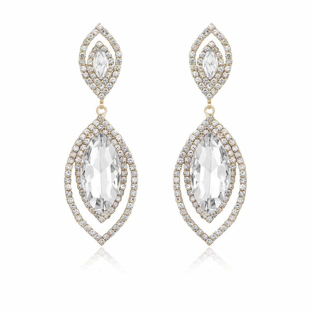 Ettika Gold and Silver Teardrop Earrings